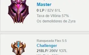 Conta LoL Desafiante season 10