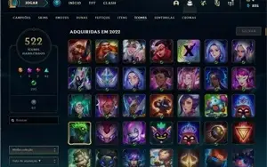CONTA LOL 400 SKINS + VALORANT E TFT