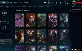 CONTA LOL 400 SKINS + VALORANT E TFT