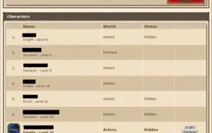 CONTA EM ASTERA(SORC 54>PALA 30>KINA 18>DRUID 22)COM RK