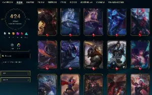 Conta LOL +10 anos 90k essência - 424 skins - 200 chromas