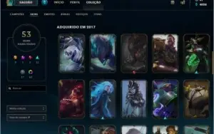 Conta Platina 4, 53 Skins, 107 Campeões e Nivel 95 Season 8!