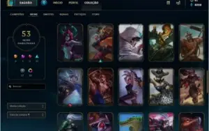 Conta Platina 4, 53 Skins, 107 Campeões e Nivel 95 Season 8!