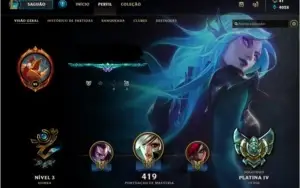 Conta Platina 4, 53 Skins, 107 Campeões e Nivel 95 Season 8!