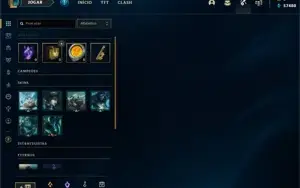 CONTA SMURF UNRANKED COM ZED GALANTE + 4 SKINS ÉPICAS