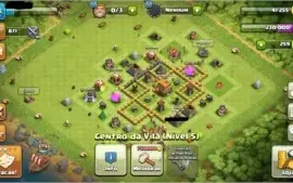 Conta clash cv5 com quase muros Full e troca de nick