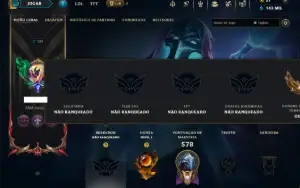 Unranked com TODOS os Champs e 161 Skins ( MID / TOP / JG )