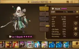 Reroll Summoners War lvl10 com Bayeke Light + Ezio Wind