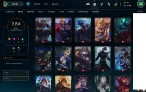 CONTA LOL 284 SKINS LVL 182 FULL CHAMPS, PLAT IV