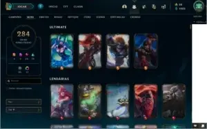 CONTA LOL 284 SKINS LVL 182 FULL CHAMPS, PLAT IV
