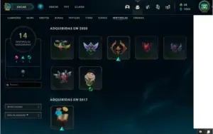 CONTA LOL 284 SKINS LVL 182 FULL CHAMPS, PLAT IV