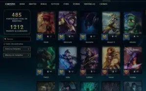 Conta LOL Lvl 260 (838 Skins) - Sem Elo (Desapego Total)