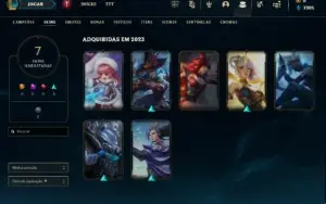Conta Lol Ouro Sem Ban Único Dono Upada a mão 70 Champs