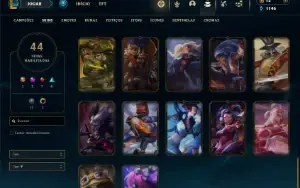 Unranked com 115 Champs e 44 Skins