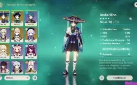 Conta de genshin venti c1 e scaramouche