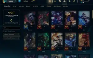 Bronze 3 com 65 Champs e 30 Skins + Honra 2