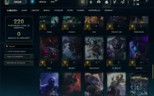 Bronze 3 com 65 Champs e 30 Skins + Honra 2