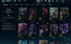 Bronze 3 com 65 Champs e 30 Skins + Honra 2