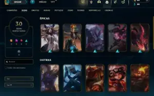 Bronze 3 com 65 Champs e 30 Skins + Honra 2