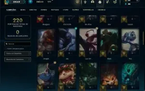 Bronze 3 com 65 Champs e 30 Skins + Honra 2