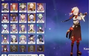 Conta AR 35 Genshin Impact Kazuha, Qiqi, bennet, xingqiu.