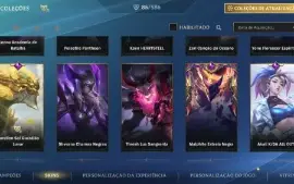 Conta LOL Wild Rift com 85 skins