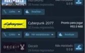 CONTA STEAM COM MAIS DE 100 JOGOS. Cyberpunk, RDR2, etc