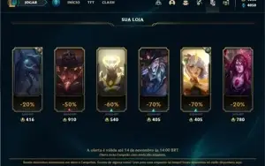 Conta prata 4 com 120 Champs e 86 Skins + 1500 RP