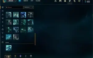 Conta prata 4 com 120 Champs e 86 Skins + 1500 RP
