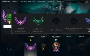 Conta Lol Mestre 109pdl 72% WR MMR Alto