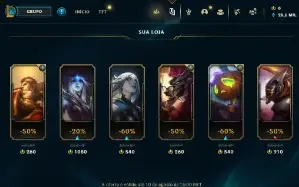 CONTA UNRANKED C/ VIEGO PENTAKILL/ PROJETO ZED E +SKINS