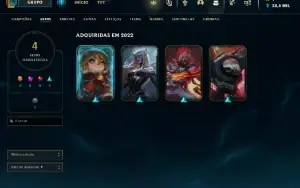 CONTA UNRANKED C/ VIEGO PENTAKILL/ PROJETO ZED E +SKINS