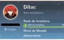 DILUC / AR 25 + 6 PERSONAGENS 4*