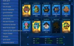 Conta Ladmo Omegamon True vice, Ox, Db, Jesmon, Fang Shin