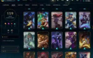 Conta LOL, Platina 4, Todos os Campeões,159 Skins,+TFT Skins