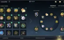LV 40 ESMERALDA IV + 12 SKINS + 40 CAMPEÕES + PASSE WILD
