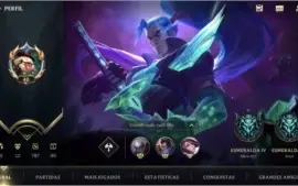 LV 40 ESMERALDA IV + 12 SKINS + 40 CAMPEÕES + PASSE WILD