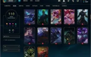 Conta prata 2 com 145 champs e 110 skins ( MAIN MID / JG )