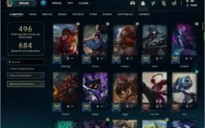 Conta prata 2 com 145 champs e 110 skins ( MAIN MID / JG )