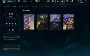 Esmeralda 4 com 100 Champs e 69 Skins + 4 Vitoriosas
