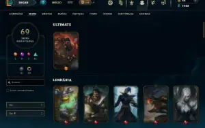 Esmeralda 4 com 100 Champs e 69 Skins + 4 Vitoriosas