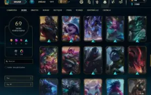 Esmeralda 4 com 100 Champs e 69 Skins + 4 Vitoriosas