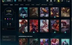 Conta diamante 4 108 skins 143 campeões