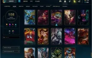 Conta diamante 4 108 skins 143 campeões