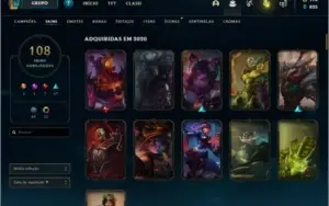 Conta diamante 4 108 skins 143 campeões
