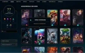 Conta Lv 230 Ouro 2 com 77 skins