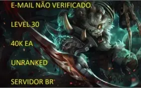 Conta Unranked/Smurf level 30 no LOL e-mail não confirmado