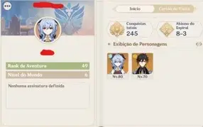 AR 49 - Ganyu C1, Zhongli, Mona e Keqing + personagens 4*