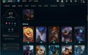 Conta Platina 1 com 88 Champs e 97 Skins + 1 Prestigio