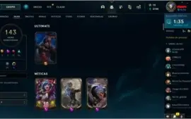 Conta de LOL 140+ SKINS